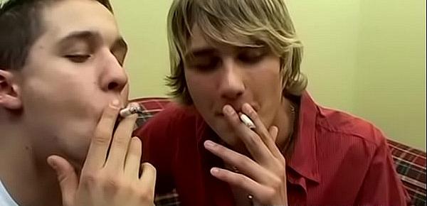  Kinky twinks fucking raw and blowing cigarettes